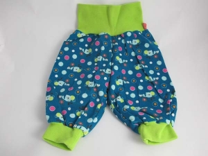 Baby-Pumphose petrol mit apfelgrün