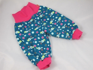 Baby-Pumphose petrol mit pink