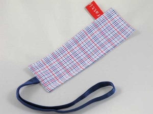 Buchzeichen (blau weiss kleinkariert)