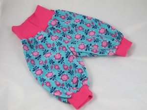 Baby-Pumphose türkis mit pink