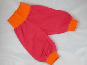 Baby-Pumphose pink mit orange