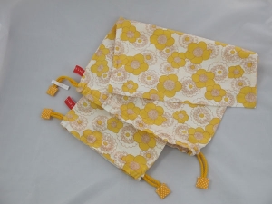 Sack im Sack weiss-gelb Blumen