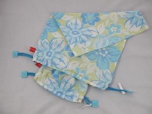 Sack im Sack türkis Blumen