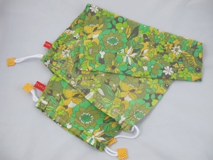 Sack im Sack grün Blumen