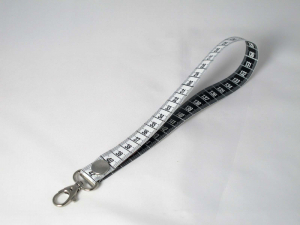 Massband-Anhänger kurz (weiss)