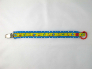 Nuggibändel türkis mit Vogel und Kirsc..