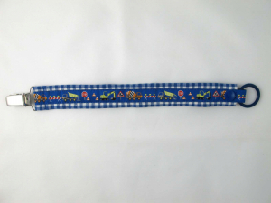 Nuggibändel blau/weiss mit Baustelle