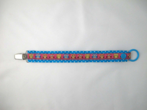 Nuggibändel türkis mit Eulen (türkis)