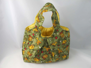 Kinder-Täschli mit Wildtiere grün/gelb