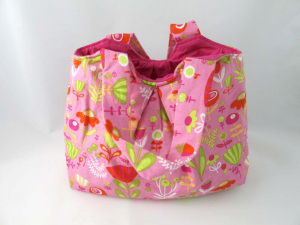 Kinder-Täschli mit Blumen rosa/pink