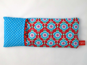 Augenkissen Blume rot/türkis