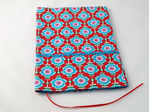 Buchhülle Blume rot