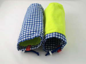 Regenschirm-Hülle Karo blau