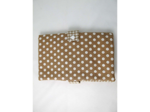 Wickeltasche Punkte beige