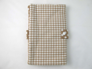 Wickeltasche Karo ecru/beige