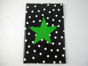 Wickeltasche Punkte schwarz mit Stern