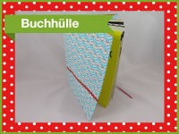 Buchhülle aus Stoff mit Lesezeichen