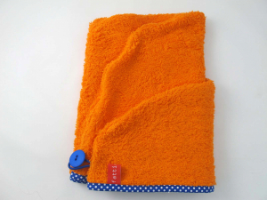 Frotte-Turban orange blau